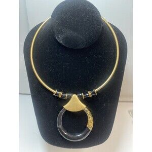 Robert Lee Morris Soho Art Deco Pendant Collar Necklace